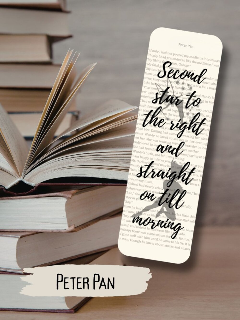 Peter Pan Bookish Book Page Bookmark